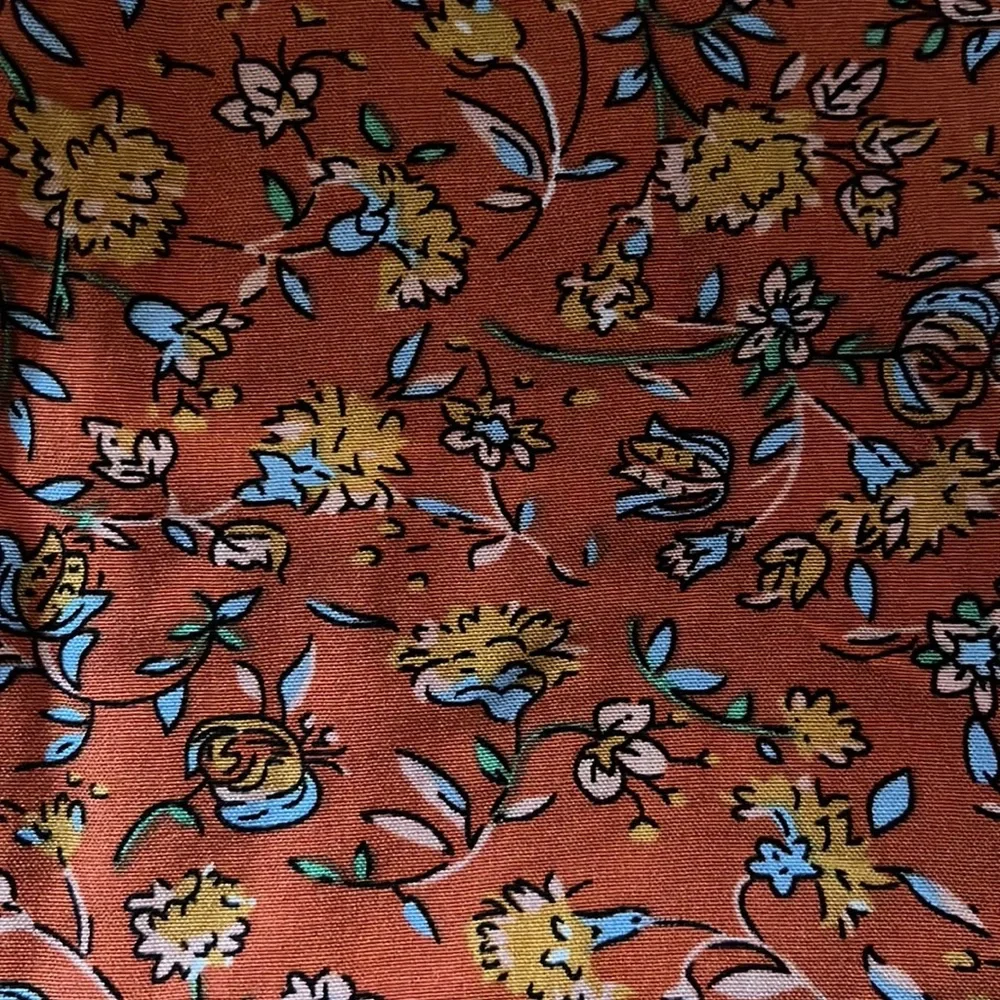 NWT Natural Life Esme Shirt Dress - Rust Blue Mix Print - Picture 9 of 14